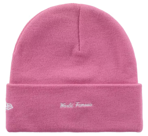 SUPREME X NEW ERA MAGENTA BOX LOGO BEANIE (FW25)
