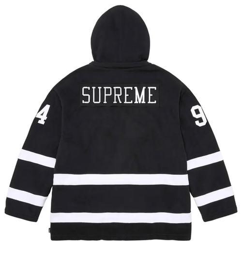 SUPREME x POLARTEC® BLACK HOCKEY JERSEY HOODIE