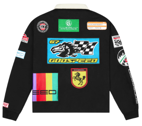 GODSPEED BLACK GRC QUARTER ZIP POLO