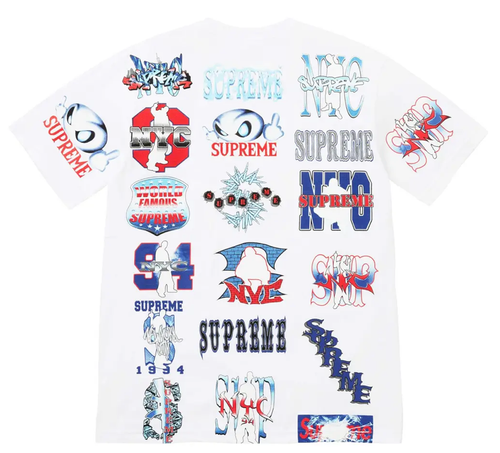 SUPREME WHITE FLASH TEE