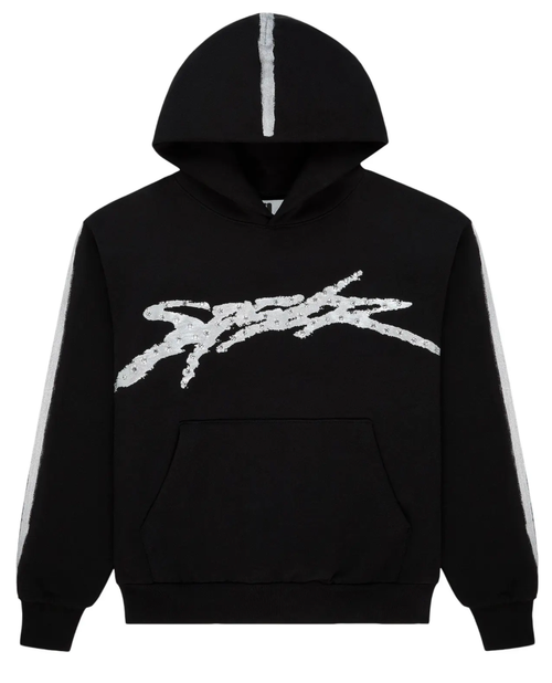 SP5DER BLACK SCREAMING EAGLE HOODIE