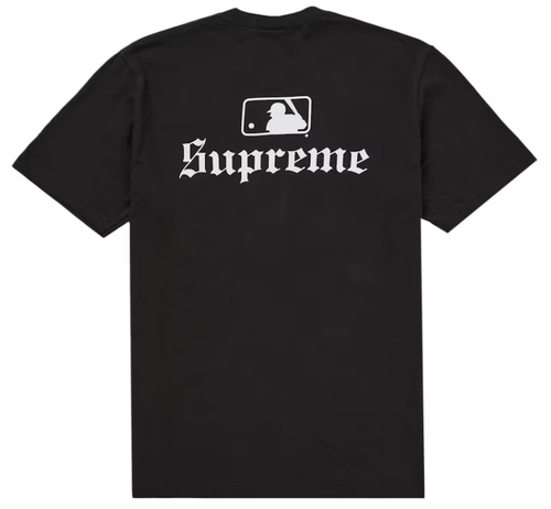 SUPREME BLACK MLB TEAM SOX TEE