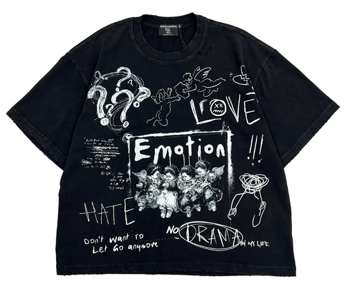 MIXED EMOTION BLACK CHAOS TEE