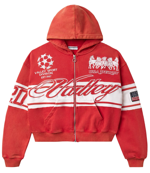 VALE FOREVER RED CURSIVE ZIP