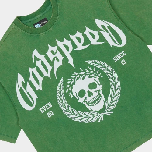 GODSPEED GREEN VICTOR CREST TEE