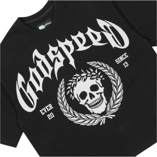 GODSPEED BLACK VICTOR CREST TEE