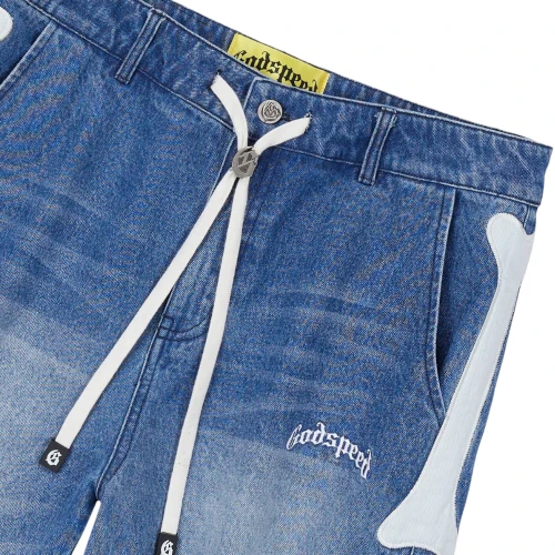 GODSPEED BLUE FÉMUR DENIM SHORTS