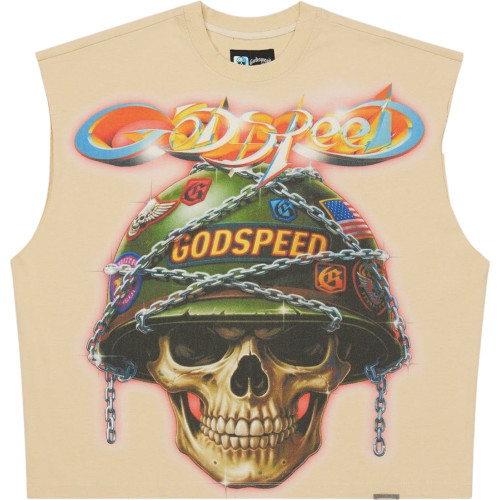 GODSPEED BONE BADGES OF HONOR SLEEVELESS TEE