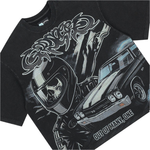 GODSPEED BLACK WASH AMERICAN MUSCLE TEE