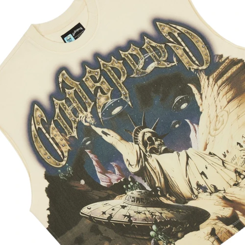 GODSPEED BONE THE LANDING SLEEVELESS TEE