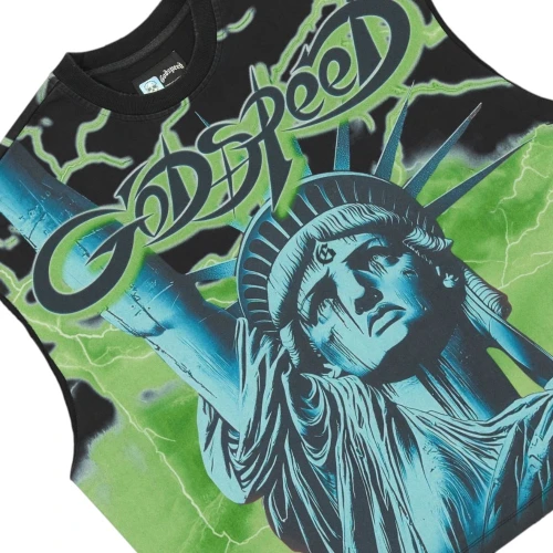 GODSPEED LIME VOLTAGE SLEEVELESS TEE