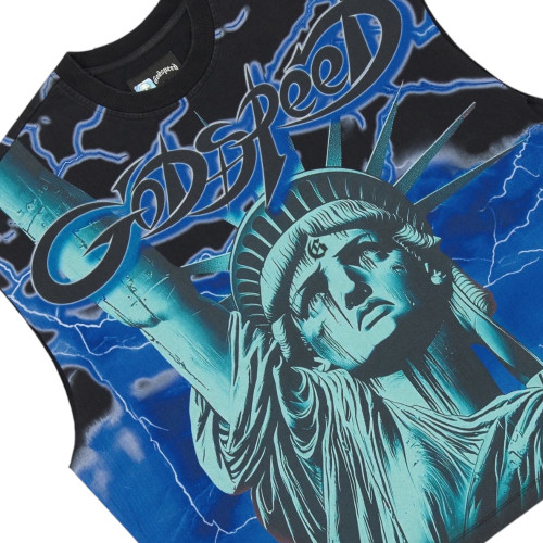 GODSPEED BLUE VOLTAGE SLEEVELESS TEE