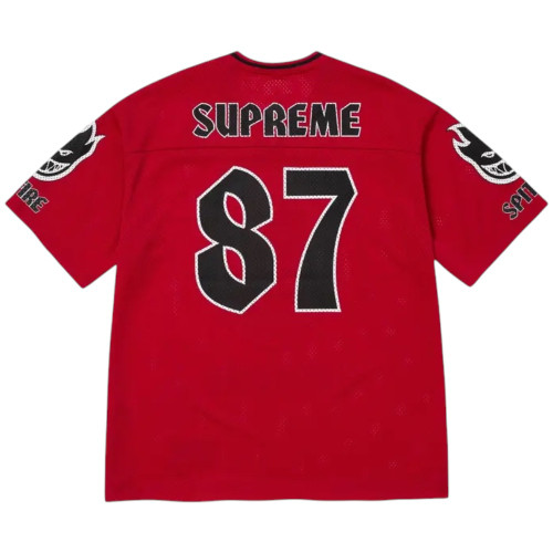 SUPREME RED SPITFIRE FOOTBALL JERSEY