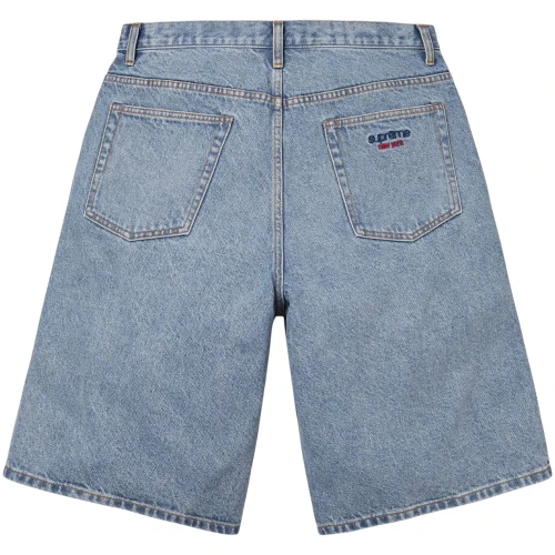 SUPREME WASHED INDIGO BAGGY DENIM SHORTS