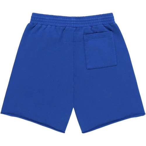 SP5DER BLUE VARSITY WEB SWEATSHORTS