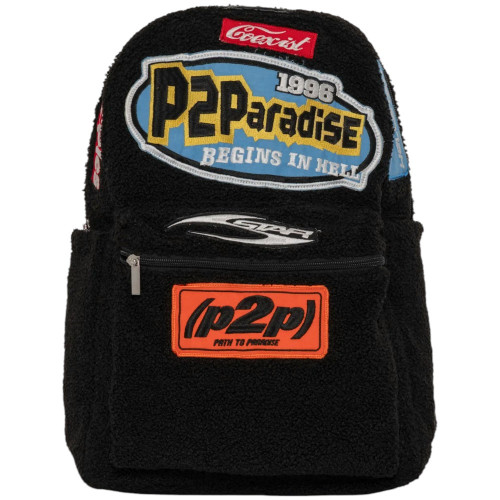 HELLSTAR BLACK SHERPA PATCHWORK BACKPACK
