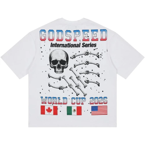 GODSPEED WHITE PLANET FUTBOL TEE