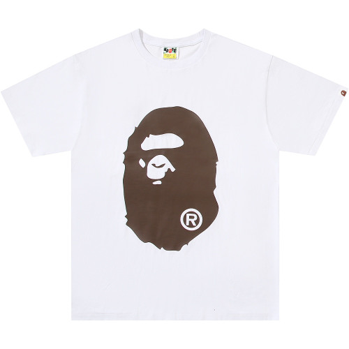 BAPE WHITE/BROWN BIG APE HEAD TEE