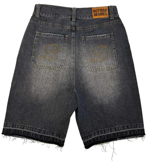 BOTTEGA DESIRES BLACK DENIM SHORTS