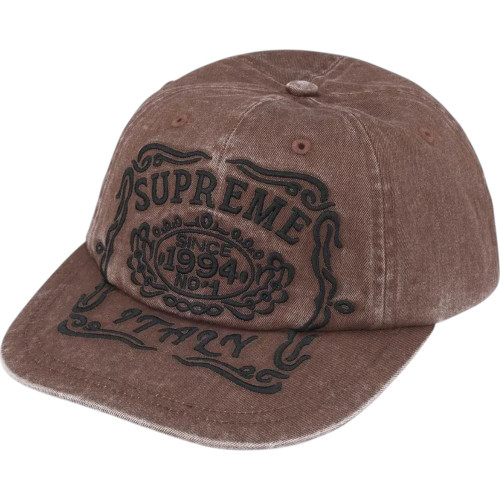 SUPREME BROWN ITALY 6-PANEL HAT
