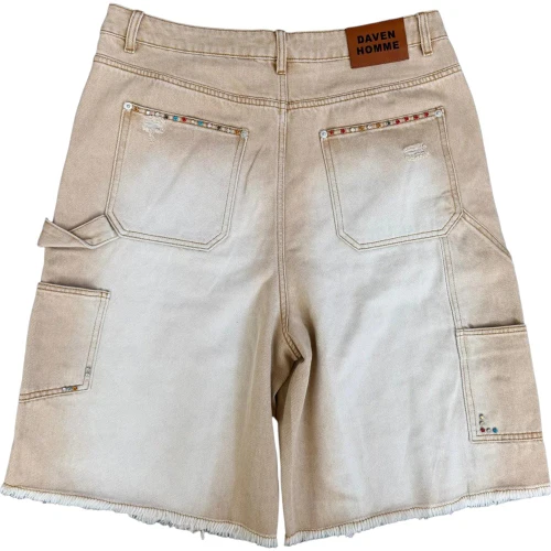 DAVEN HOMME EMBEDDED RHINESTONES SHORTS