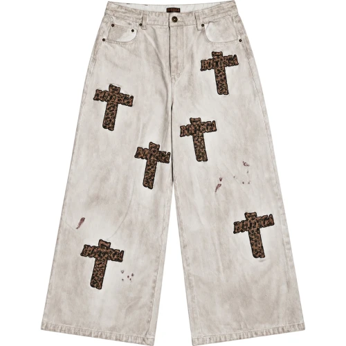 BOTTEGA DESIRES DIRTY WHITE HOLY GRAIL DENIM PANTS
