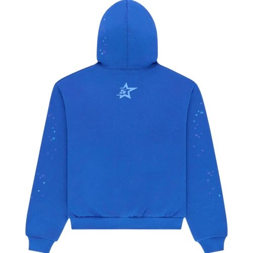 SP5DER BLUE RHINESTONE PUNK V2 HOODIE