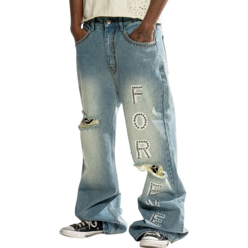 FOREVER HUNGRY LIGHT BLUE DENIM JEANS