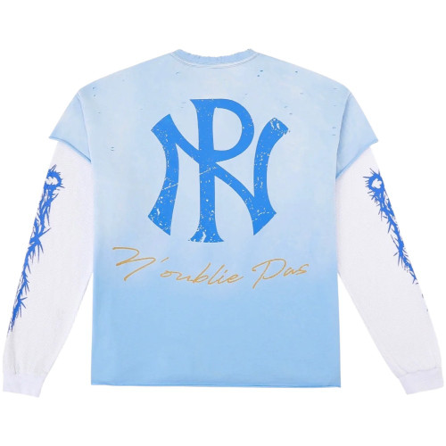 N'OUBLIE PAS BABY BLUE DOUBLE LAYERED THERMAL L/S