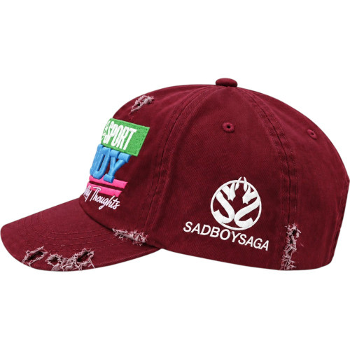 SADBOYSAGA BURGUNDY HEALING THOUGHTS HAT
