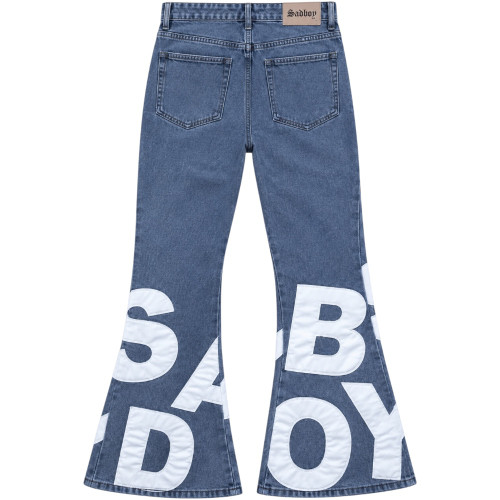 SADBOYSAGA BLUE/WHITE MARLEY DENIM JEANS