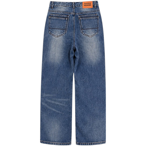 DAVEN HOMME BLUE STUDDED CARPENTER DENIM JEANS