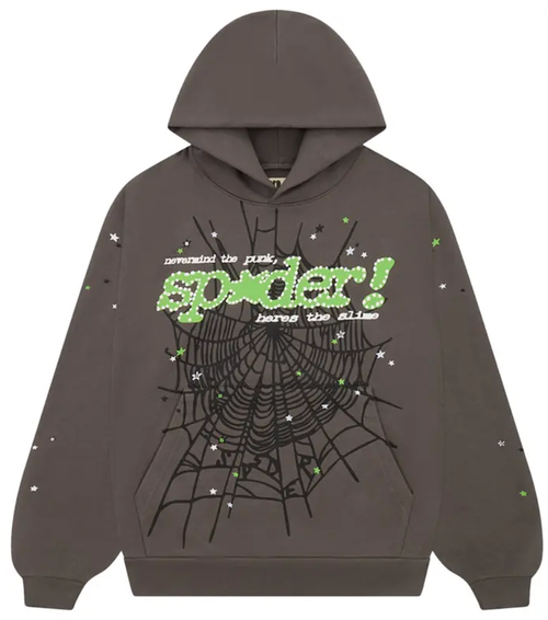 SP5DER SLATE GREY P*NK V2 HOODIE