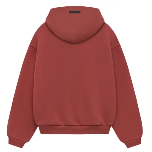 ESSENTIALS CRIMSON FLEECE HOODIE