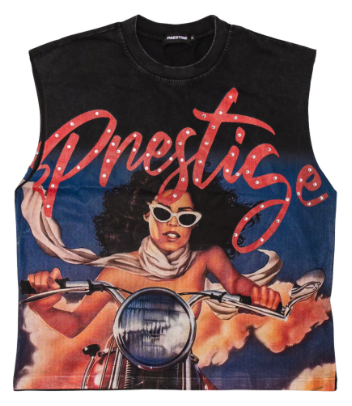 PRESTIGE LADY RHINESTONE SLEEVELESS TEE