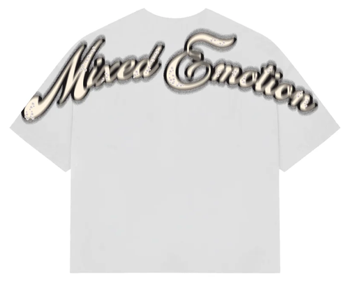 MIXED EMOTION WHITE PEARL CROPPED TEE