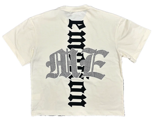 MIXED EMOTION CREAM BEACH RHINESTONE TEE