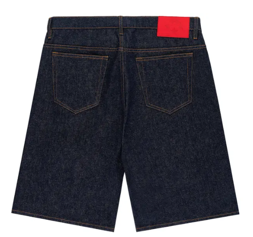 SP5DER INDIGO V3 LOGO DENIM SHORTS