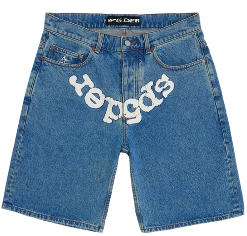 SP5DER OG LOGO DENIM SHORTS