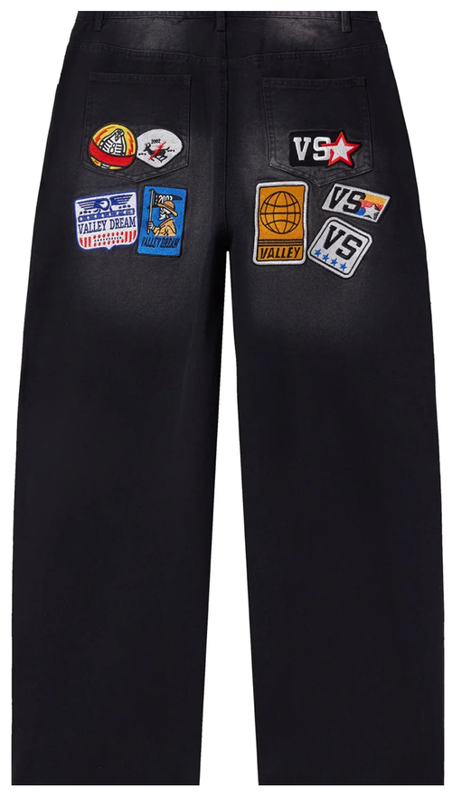 VALE FOREVER BLACK 1980'S PAINTER PANTS