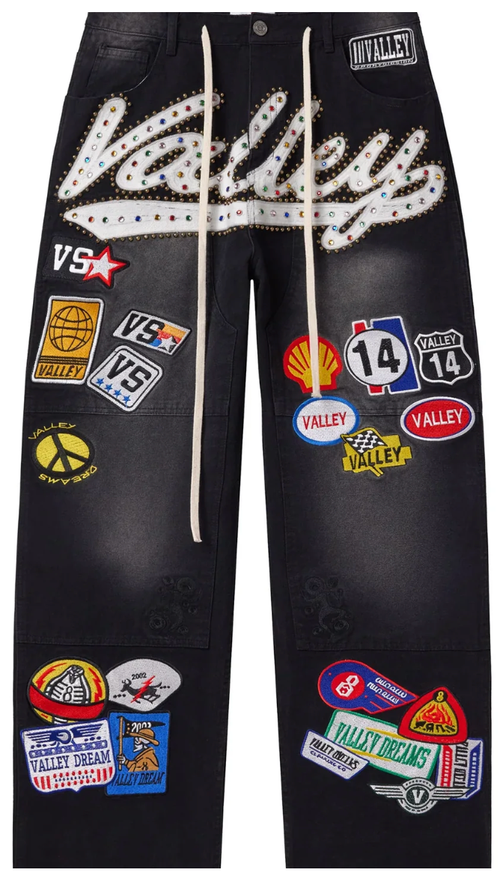 VALE FOREVER BLACK 1980'S PAINTER PANTS