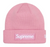 SUPREME X NEW ERA PINK BOX LOGO BEANIE