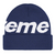 SUPREME NAVY BIG LOGO BEANIE