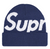 SUPREME NAVY BIG LOGO BEANIE