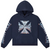 GODSPEED NAVY WASH CHROME MONO HOODIE