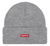 SUPREME X NEW ERA HEATHER GREY TRIBAL S LOGO BEANIE