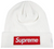 SUPREME X NEW ERA WHITE/RED BOX LOGO BEANIE