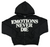 MIXED EMOTION BLACK 'END' RHINESTONE ZIP