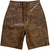 BOTTEGA DESIRES BROWN LEATHER SHORTS