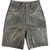 BOTTEGA DESIRES GREY LEATHER SHORTS